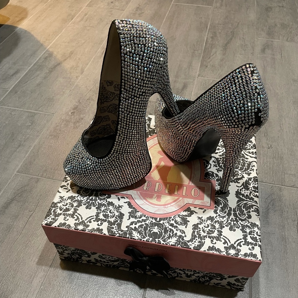 Bordello Teeze Rhinestone Heels